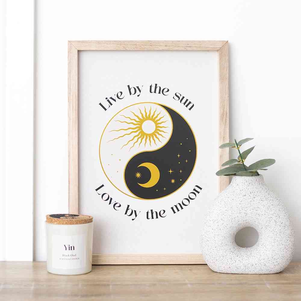 Something Different - Yin Yang Afbeelding met lijst - Zwart/Wit